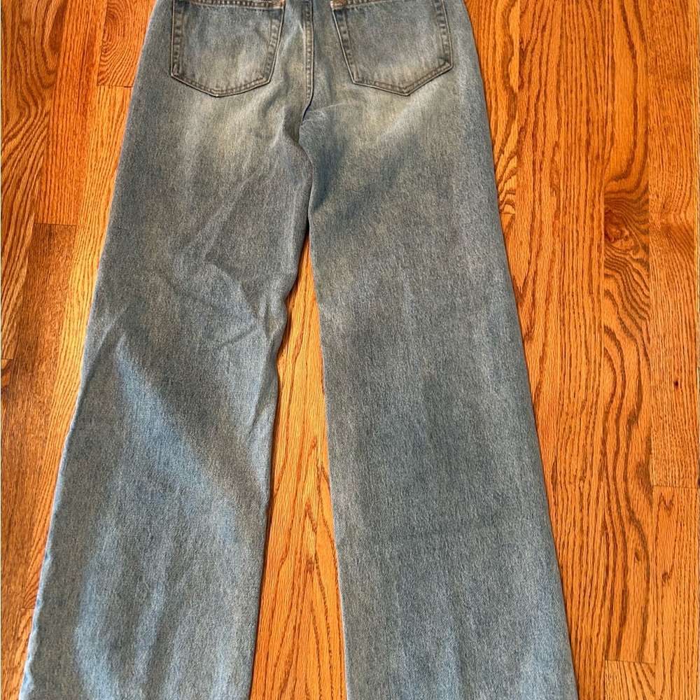 Pull&Bear Boyfriend Jeans, Distressed and Ripped Detail, High Waist, Size 4 / 25 - Picture 10 of 15